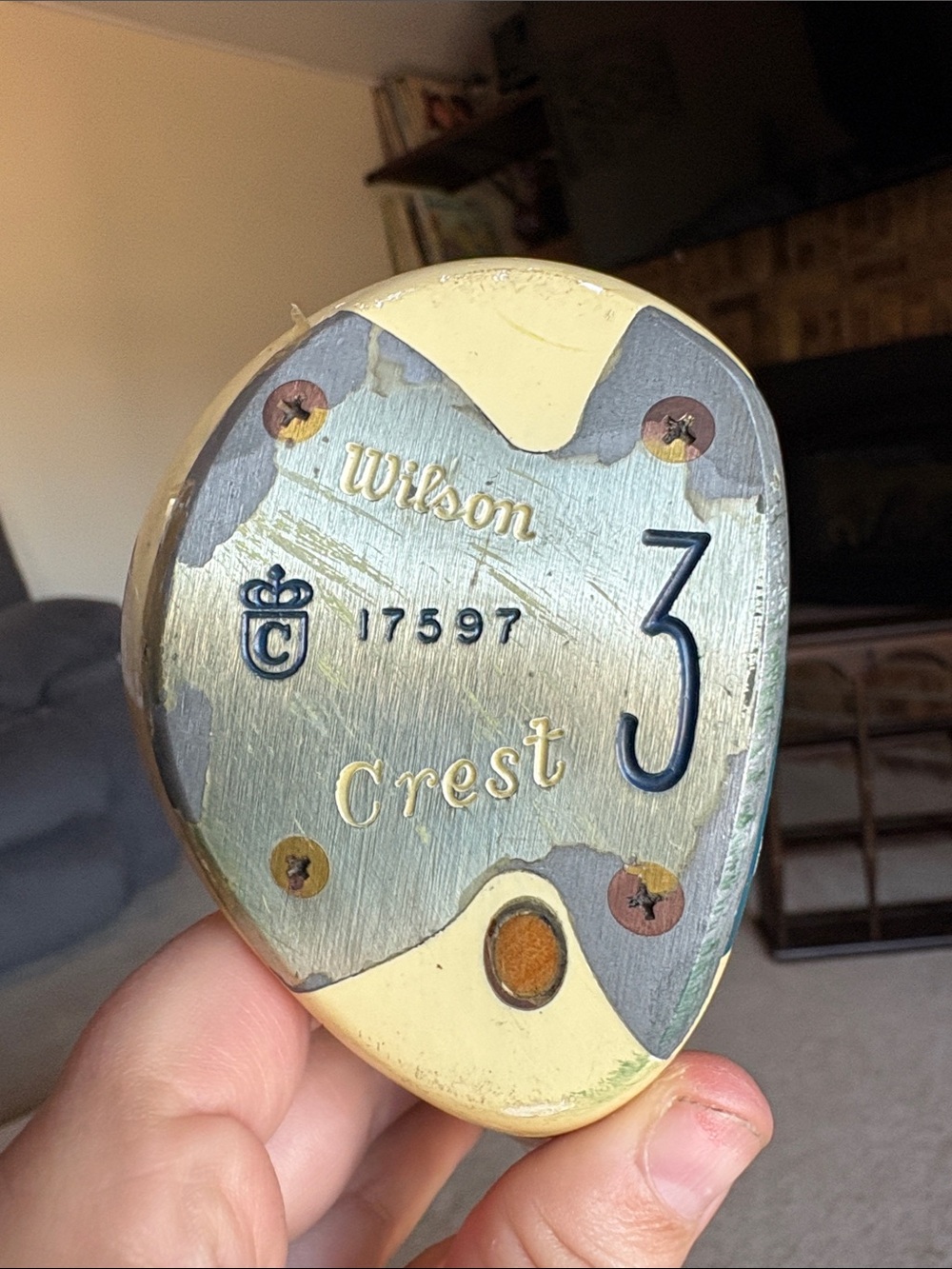 Wilson Gold and Cream Crest 3 Golf Club Head